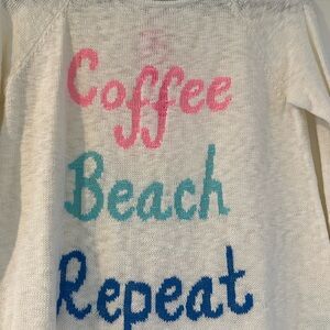 Brand New Lily Pulitzer Sweater with tags! Coffee Beach  Repeat